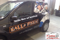 Autobeschriftung Hallo Pizza