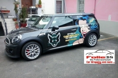 mini cooper auto beschriftung